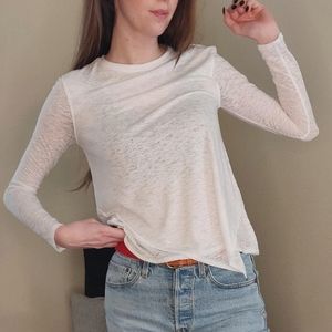 Lululemon athletica sheer white Tshirt